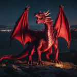 Red Dragon on a Clifftop - Chromatic Dragons