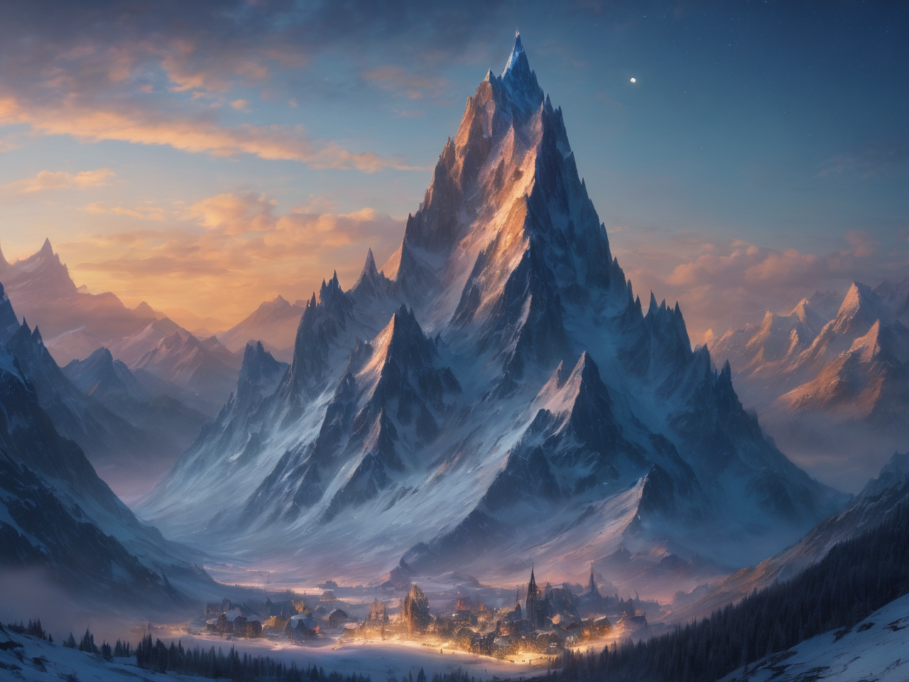 The Frostspire Mountains - the lair of Hargen the Ice Dragon